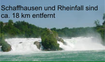 Schaffhausen und Rheinfall sind ca. 18 km entfernt