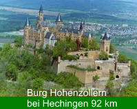 Burg Hohenzollern  bei Hechingen 92 km